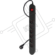 Сетевой фильтр Ippon NF-EU-3-16 3м (6 розеток) черный (коробка)