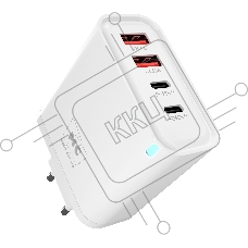 Зарядное устройство MORE CHOICE (4620202555656) NC95 2USB+2Type-C 3.0A PD 65W, белый Зарядное устройство MORE CHOICE (4620202555656) NC95 2USB+2Type-C 3.0A PD 65W, белый