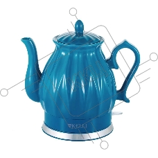 Чайник электрический керамический KELLI KL-1341 бирюзовый