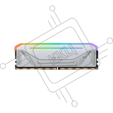 Оперативная память Apacer Nox, DDR5, 32GB (1x32GB), 6000 MHz, CL38, DIMM, с радиатором, RGB, белый