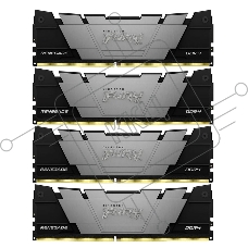 Оперативная память Kingston Fury Renegade, DDR4, 32GB (4x8GB), 3600MHz, CL16, DIMM, чёрный, радиатор
