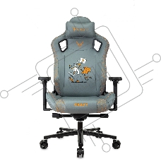 Кресло игровое Knight Craft Dragon серый эко.кожа крестов. металл