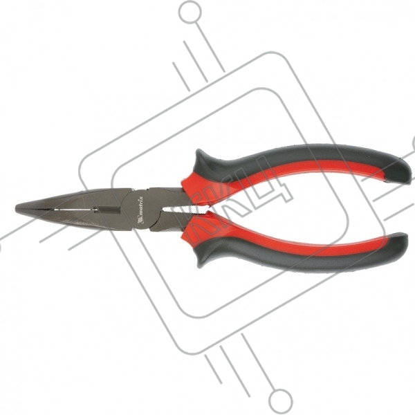 Длинногубцы Matrix black nickel 160 мм изогнутые, двухкомпонентные рукоятки