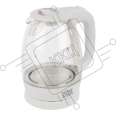 Чайник электрический Homestar HS-1012 1.7 л, стекло, белый (003566)