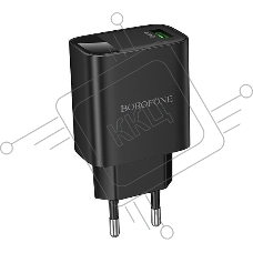 СЗУ BOROFONE (6941991120428) BA95A 1USB 3.0A QC3.0 18W, черный СЗУ BOROFONE (6941991120428) BA95A 1USB 3.0A QC3.0 18W, черный