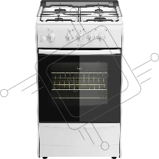 Плита газовая Darina 1B GM 441 005 W белый/черный, конфорок 4 шт, духовка 50 л, 50 см x 85 см x 51 см