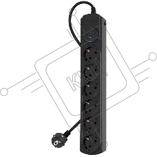 Сетевой фильтр Ippon BK-6-EU-3-10-B 3м (6 розеток) черный (коробка)