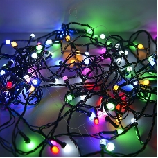 Гирлянда светод. Funray Минишарики, SE-MINI-110M, 10М,100LED,мульти(6цв.),темно-зел.шн.0,7м,контр,