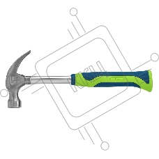 Молоток-гвоздодер Сибртех металлическая трубчатая обрезиненная рукоятка, вес 450 гр., боек 27 мм