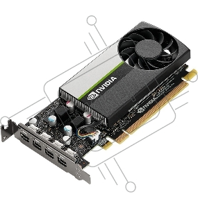 Видеокарта NVIDIA T1000 4G, long bracket and short bracket together