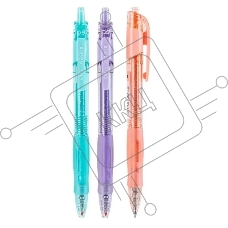 Ручка гелевая автоматическая Deli Arris EG09-BK прозрачный, d=0.5мм, черные чернила, резиновая манжета