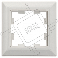 Рамка 1-местная IEK BRITE РУ-1-Бр DECOR белый/белый 3D-форма