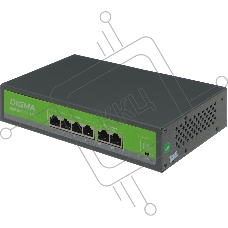 Коммутатор Digma DSP204F-2F-T80, 6×100 Мбит/с, неуправляемый
