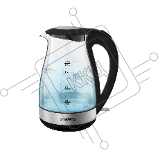 Чайник электрический Starwind SKP3039 1.7л. 2200Вт черный (корпус: стекло)