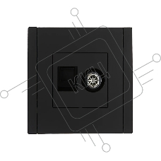 Розетка двойная TV+RJ45 кат.6 IEK FORTE&PIANO FP137 черный