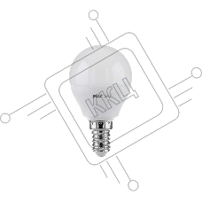 Лампа светодиодная JazzWay PLED-ECO-G45 5Вт шар 3000К тепл. белый E14 400лм 220-240В