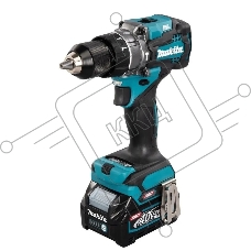 Дрель-шуруповерт Makita HP001GD201, Аккумуляторная, 40В, 2 АКБ, Ударная, Кейс