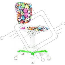 Кресло детское Бюрократ CH-W204/F мультиколор маскарад, крестовина пластик, подст.для ног, пластик белый Кресло детское Бюрократ CH-W204/F мультиколор маскарад, крестовина пластик, подст.для ног, пластик белый