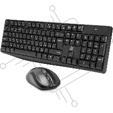 Комплект клавиатура + мышь Оклик S260W клав:черный мышь:черный USB беспроводная Multimedia (2066170)