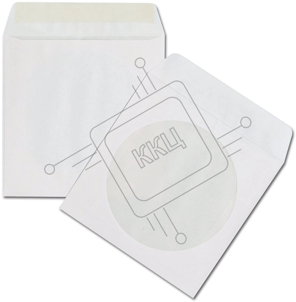 Конверт Silwerhof Eco 201070 CD 125x125мм с окном белый клеевой слой 80г/м2 (pack:1000pcs)