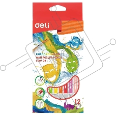 Карандаши цветные Deli Color Emotion EC00700 EC00700, липа, 12 цветов, коробка европодвес