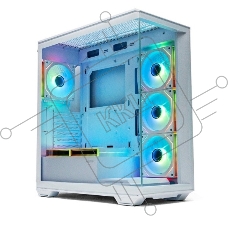 Корпус ATX Xastra Q600 6ARGB-C10-UC White без БП, боковая панель из закалённого стекла, USB 3, USB Type-C