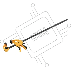 Струбцина Denzel F-образная, быстрозаж., 24