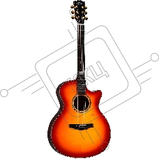 Электроакустическая гитара Kepma G1E-GA-BS цвет Cherry Burst