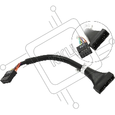 Переходник для материнской платы Espada USB 2.0 IDC 10pin/9pin female to USB 3.0 20pin/19pin male 15см, EPOW10pin20pin