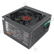Блок питания Ginzzu CB550 12CM black,24+4p,PCI-E(6+2), 4*SATA,3*IDE,оплетка MB, кабель питания