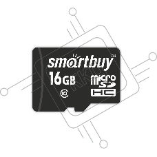 Карта памяти MicroSDHC (Transflash) 16Gb Smart Buy (Class 10)+SDадаптер