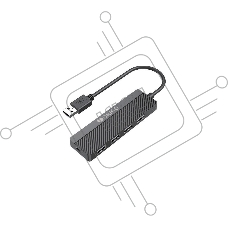 Концентратор USB-A ORIGO OU1140/A1A c 4 портами USB 2.0