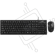 Комплект клавиатура + мышь проводной Genius KM-100SE клавиатура+мышь, USB. черный (31330009402)