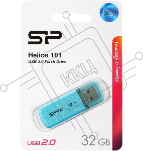 Флеш Диск Silicon Power 32Gb Helios 101 SP032GBUF2101V1B USB2.0 синий