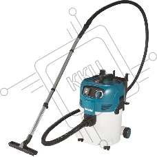 Строительный пылесос Makita VC3012L синий, 1200 Вт, уборка сухая/влажная, пылесборник мешок/контейнер, 30 л
