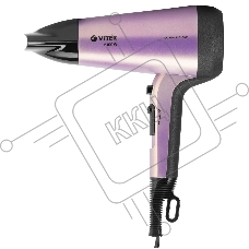 Фен Vitek VT-8224 фиолетовый/черный, 2100 Вт, ионизация