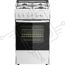 Плита комбинированная Darina 1B KM 441 301 W белый/черный, конфорок 4 шт, духовка 50 л, 50 см x 85 см x 53 см