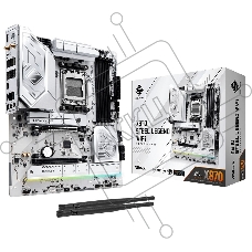 Материнская плата ASRock X870 STEEL LEGEND WIFI, AM5, AMD X870, 4xDDR5, 4xSATA, 3xM.2, 1xPCIe 5.0 x16, 1xPCIe 5.0 x4, 1xHDMI, 1x2.5Gb LAN, Wi-Fi 7, Bluetooth 5.4, 2xUSB-C 40Gbps, 2xUSB-A 10Gbps, 3xUSB-A 5Gbps, 4xUSB-A 2.0, 1xTOSLINK, 2x3.5 мм, 7.1, ATX