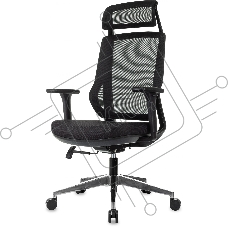 Кресло руководителя Бюрократ MC-412N-H черный сетка/ткань с подголов. крестов. металл хром Кресло руководителя Бюрократ MC-412N-H черный сетка/ткань с подголов. крестов. металл хром