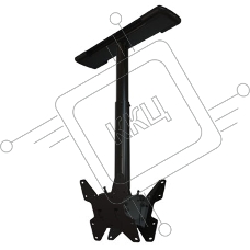 Потолочное крепление Wize C37D36A для 2-х дисплеев 1337+, VESA 75x75, 100x100, 200x100, 200x200 мм, (400х400 опционально, адаптер AD400), наклон +20°, поворот 360°, длина штанги 61-91 cм, до 73 кг, черн.