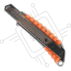 Нож строительный PATRIOT CKP-183, с выдвижным сегментированным лезвием, автофиксатор, двухкомпонентный алюминиевый корпус, 18мм