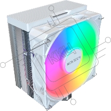 Устройство охлаждения(кулер) Montech NX400 ARGB Soc-AM5/AM4/1200/1700/1851 белый 4-pin 34.17dB Al+Cu 220W Ret (NX400ARGBWH)