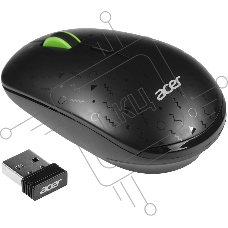 Мышь беспроводная Acer OMR307 черный, 1600 dpi, радиоканал, USB, кнопки - 4