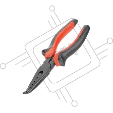 Длинногубцы Matrix black nickel 180 мм, изогнутые, двухкомпонентные рукоятки