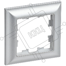 Рамка 1-местная IEK BRITE РУ-1-Бр DECOR алюминий/алюминий 3D-форма