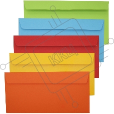Конверт Silwerhof Eco 225А.10A C65 114x229мм ассорти, клеевой слой 120г/м2 (упаковка: 10шт)