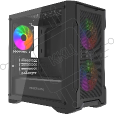 Компьютерный корпус Powercase Mistral Micro X3B ARGb, Tempered Glass, 3x 120мм ARGb PWM Fan, черный, mATX (CMMXB-A3)