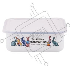 Контейнер APPETITE 01-2507п/4 Зайцы эмал квадр пласт/кр 1,0л