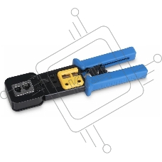 Инструмент обжимной Cabeus HT-376Z для коннекторов быстрой установки RJ-45 (8р8с), RJ-11/12 (6р6с, 6р4с, 6р2с), профессиональный, с храповым механизмом