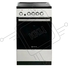 Плита электрическая De Luxe 506004.04ЭС-010 серебристый, конфорок 4 шт, духовка 60 л, 50 см x 87 см x 60 см
